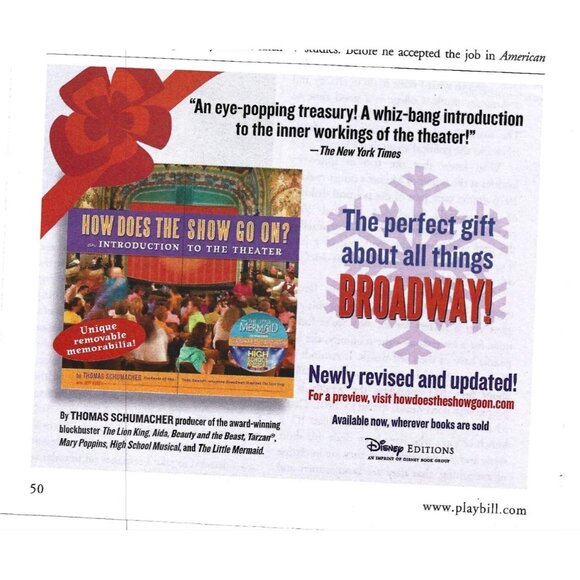 Disney Editions Broadway Theatre Advertisement 2000s Print Ad - Picture 1 of 2